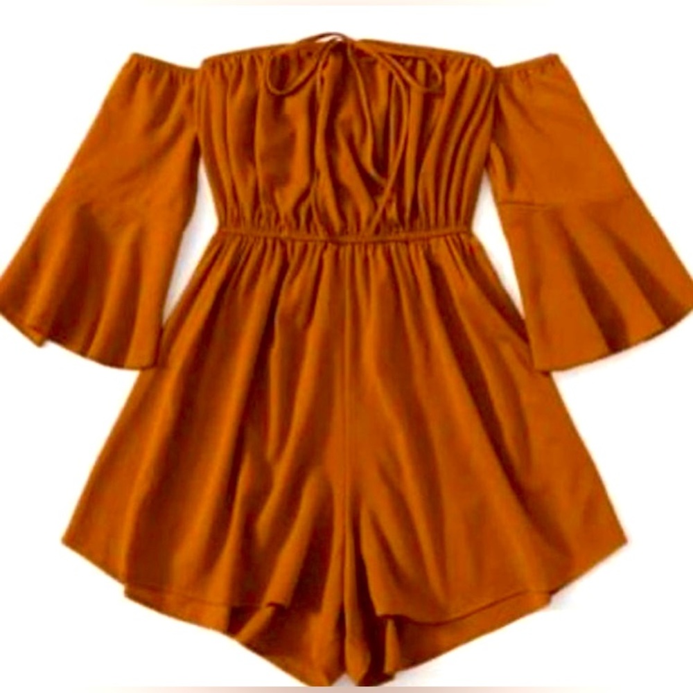 Shein burnt orange romper. 🍑